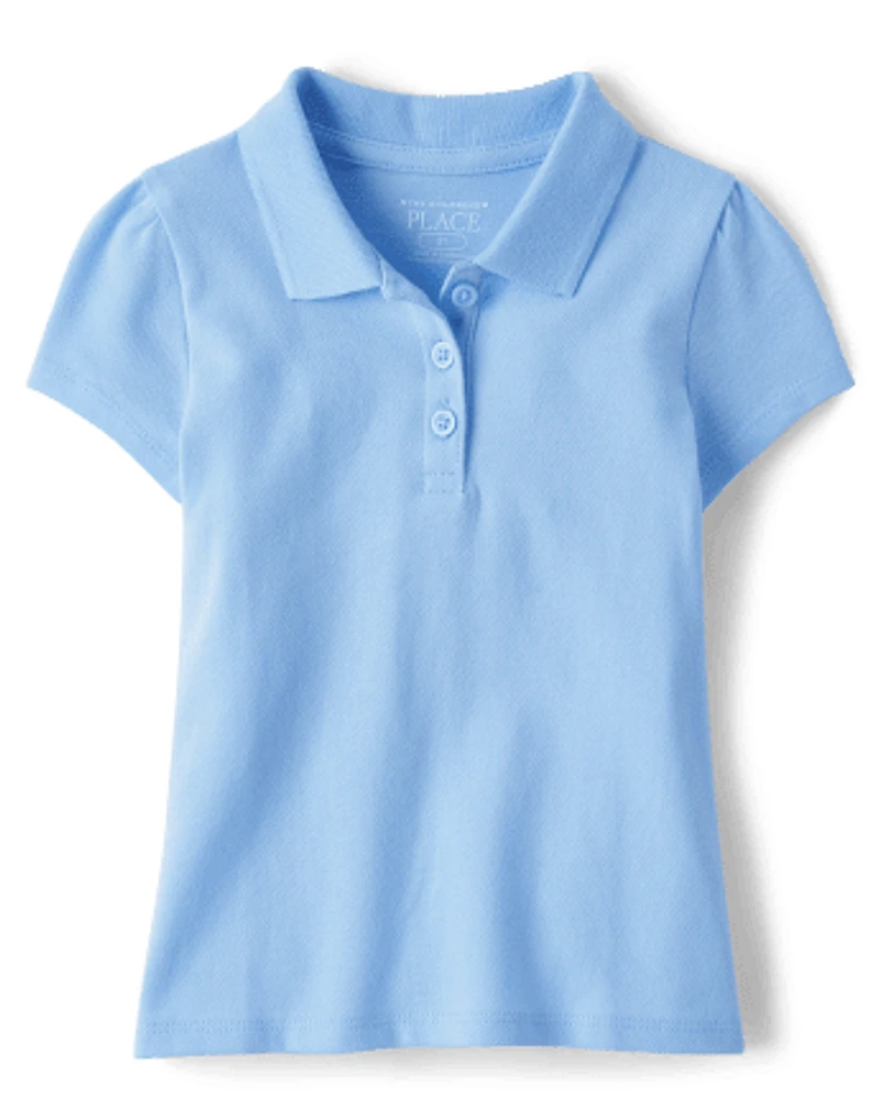 Toddler Girls Uniform Pique Polo