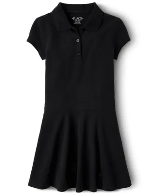 Girls Uniform Pique Polo Dress