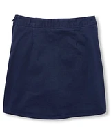 Girls Uniform Stretch Button Skort