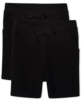 Girls French Terry Shorts 2-Pack