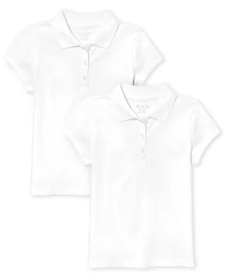 Girls Uniform Pique Polo 2-Pack