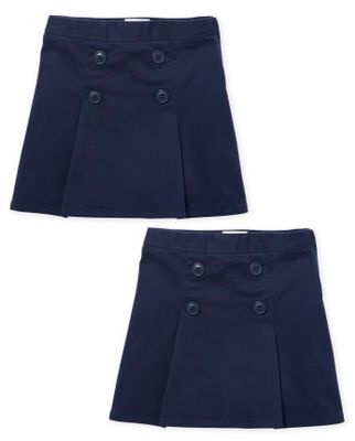Girls Uniform Button Skort 2-Pack