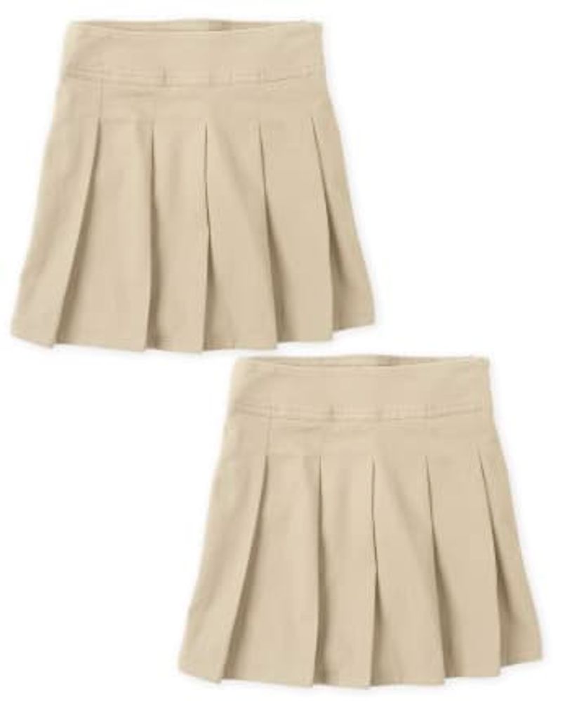 Girls Uniform Pleated Skort 2-Pack