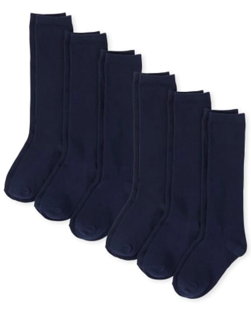 Girls Knee Socks 6-Pack