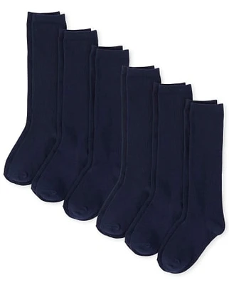 Girls Knee Socks 6-Pack