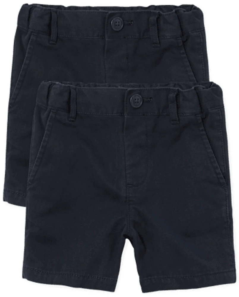 Baby And Toddler Boys Uniform Chino Shorts -Pack