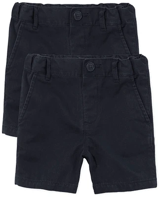 Baby And Toddler Boys Uniform Chino Shorts -Pack
