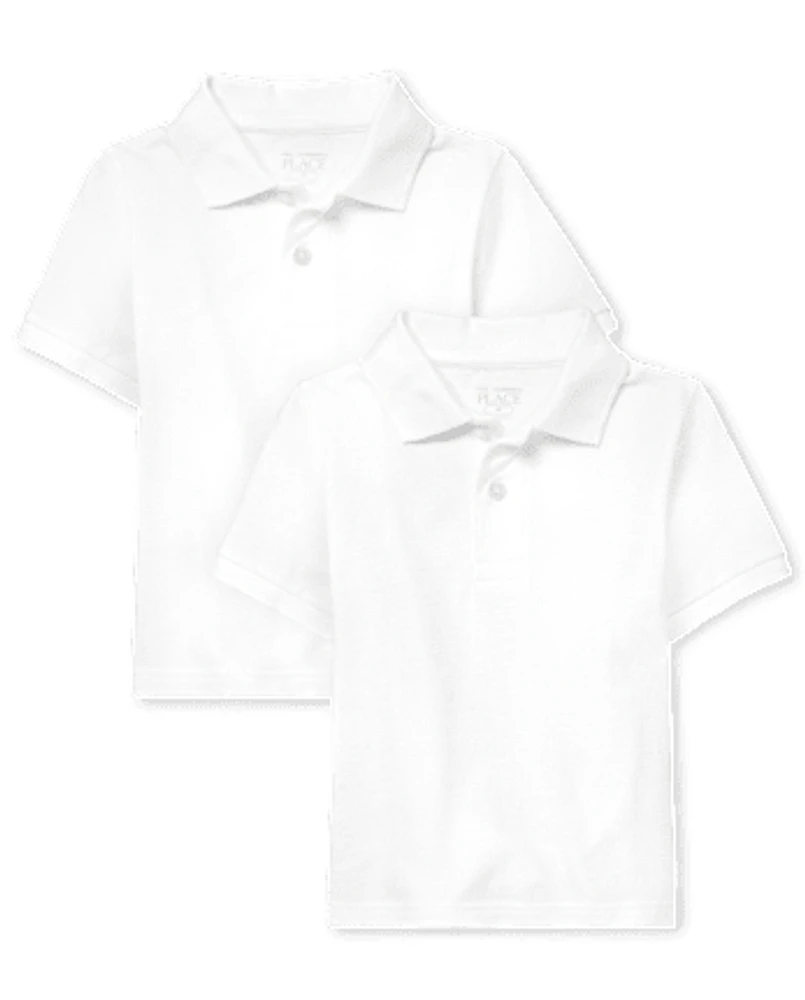 Baby And Toddler Boys Uniform Pique Polo -Pack