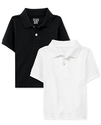 Baby And Toddler Uniform Pique Polo -Pack
