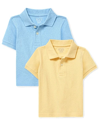 Baby And Toddler Boys Uniform Pique Polo -Pack