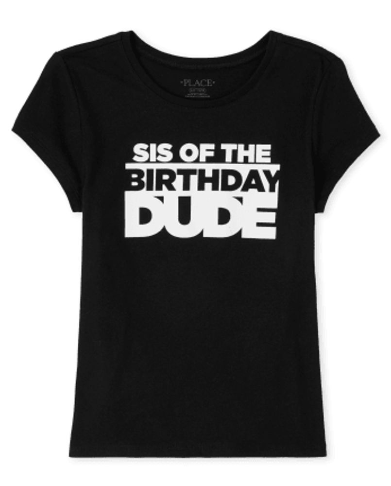 Girls Matching Family Birthday Graphic Tee