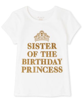 Girls Foil Sister Graphic Tee