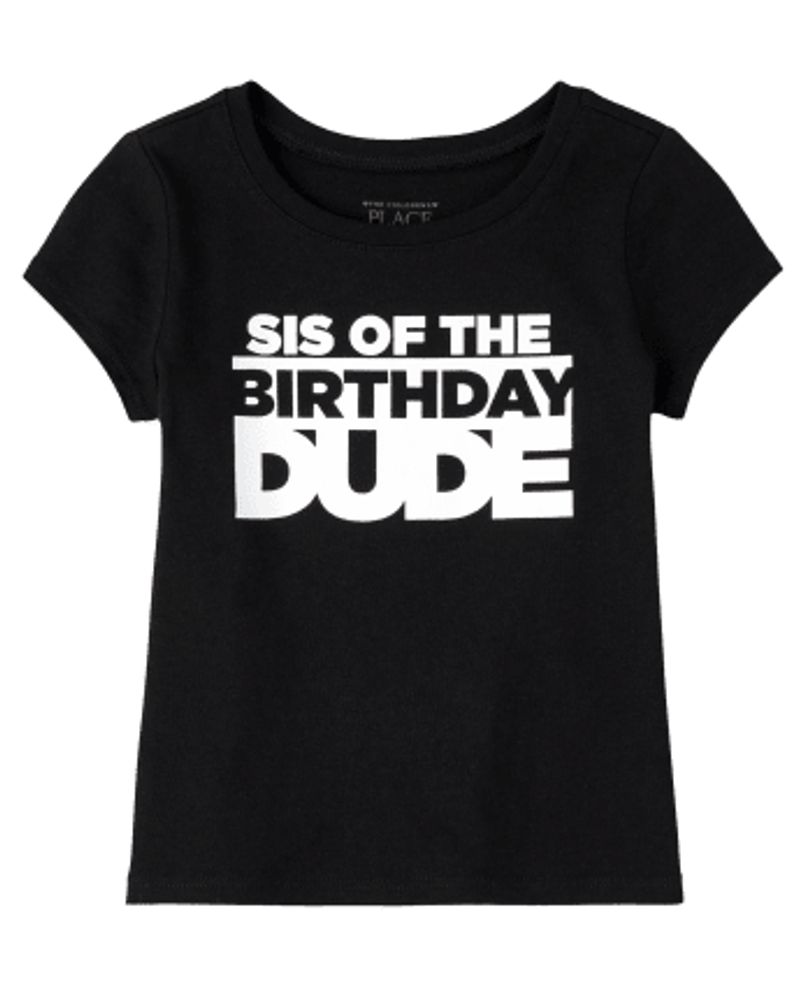 Baby And Toddler Girls Matching Family Birthday Graphic Tee