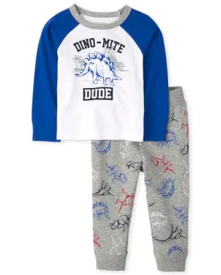 Baby And Toddler Boys Dino Mite Outfit Set