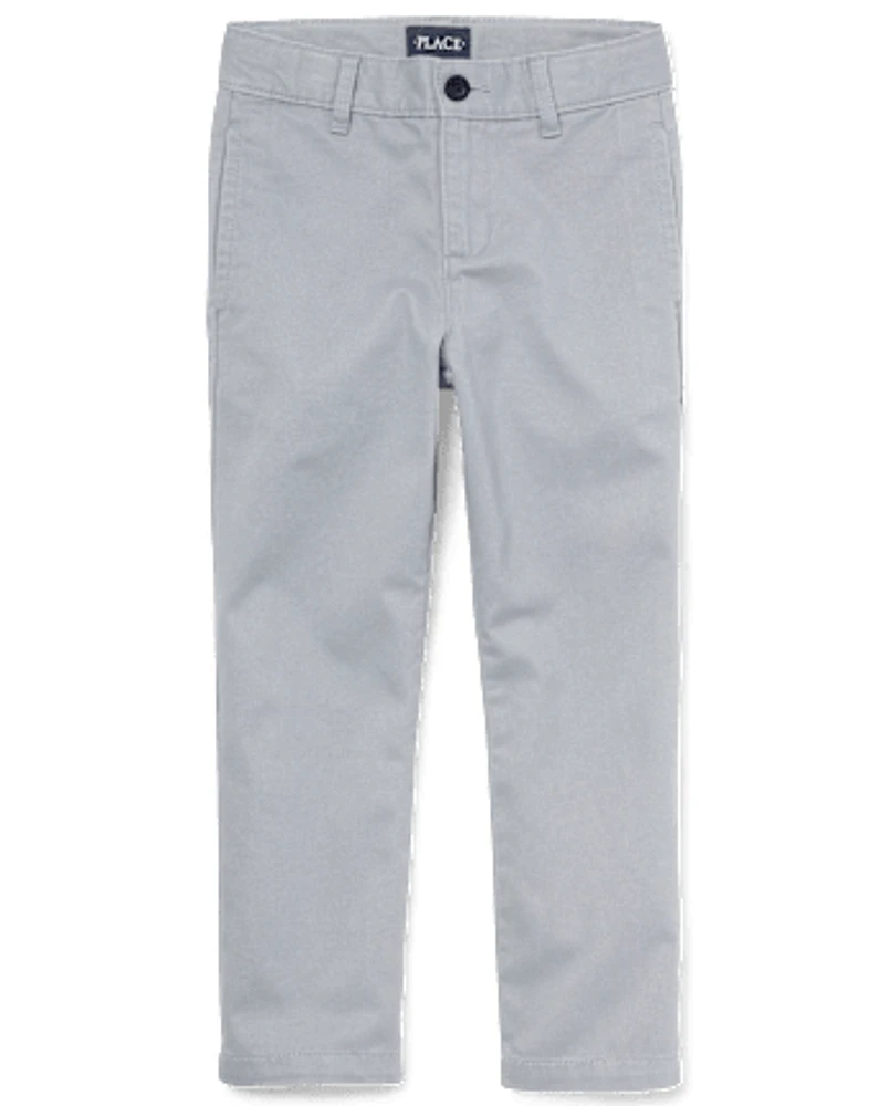 Pantalon chino extensible d'uniforme pour garçons - Husky