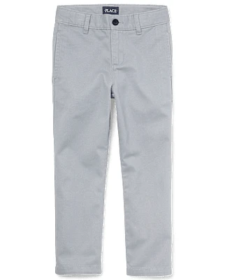 Pantalon chino extensible d'uniforme pour garçons - Husky