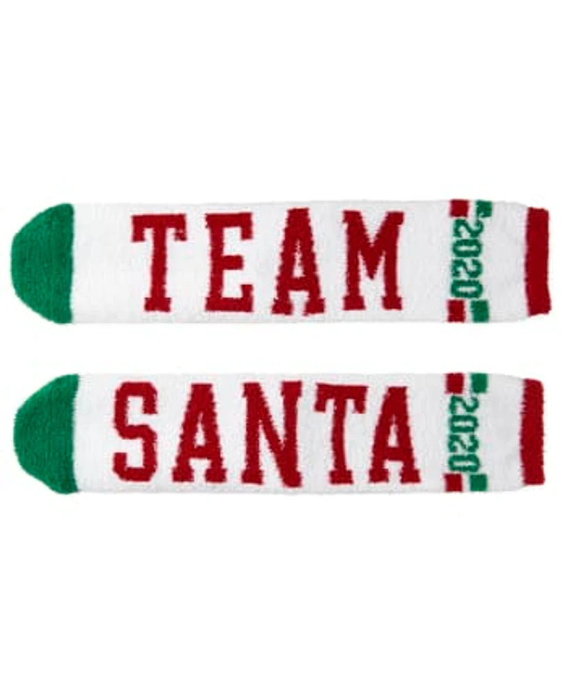 Lot de 2 paires de chaussettes confortables Team Santa unisexe pour adulte