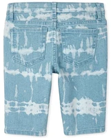 Short Skimmer en denim tie-dye pour fille