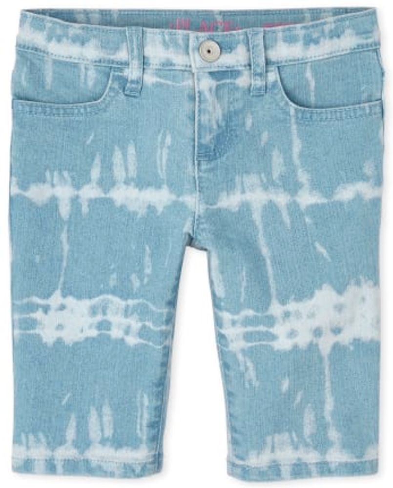 Girls Tie Dye Denim Skimmer Shorts