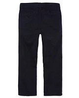 Lot de 2 pantalons chino droits extensibles pour uniformes garçons