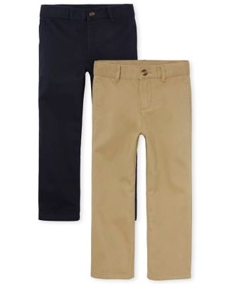 Boys Uniform Stretch Chino Pants 2-Pack