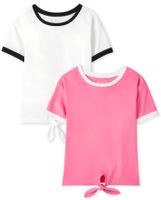 Girls Tie Front Top 2-Pack