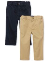 Baby And Toddler Boys Uniform Chino Pants 2-Pack