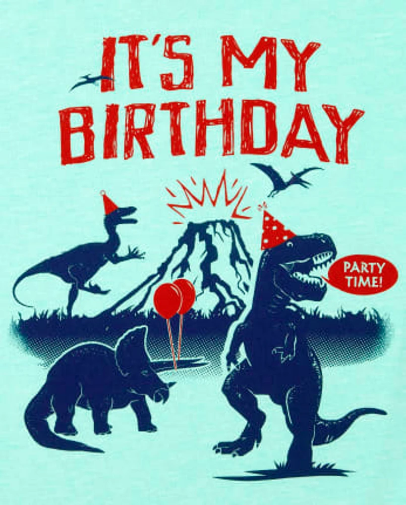 T-shirt graphique Dino anniversaire pour bébés et tout-petits garçons