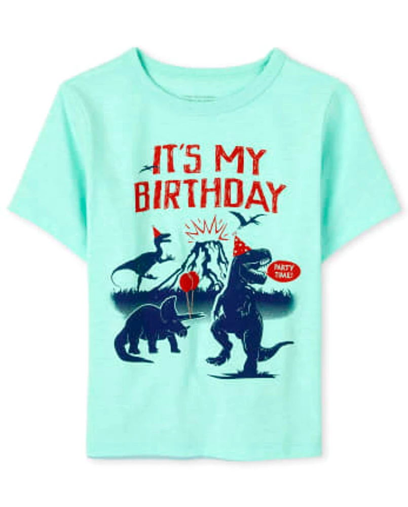 T-shirt graphique Dino anniversaire pour bébés et tout-petits garçons