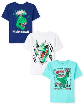 Boys Dino Graphic Tee 3-Pack