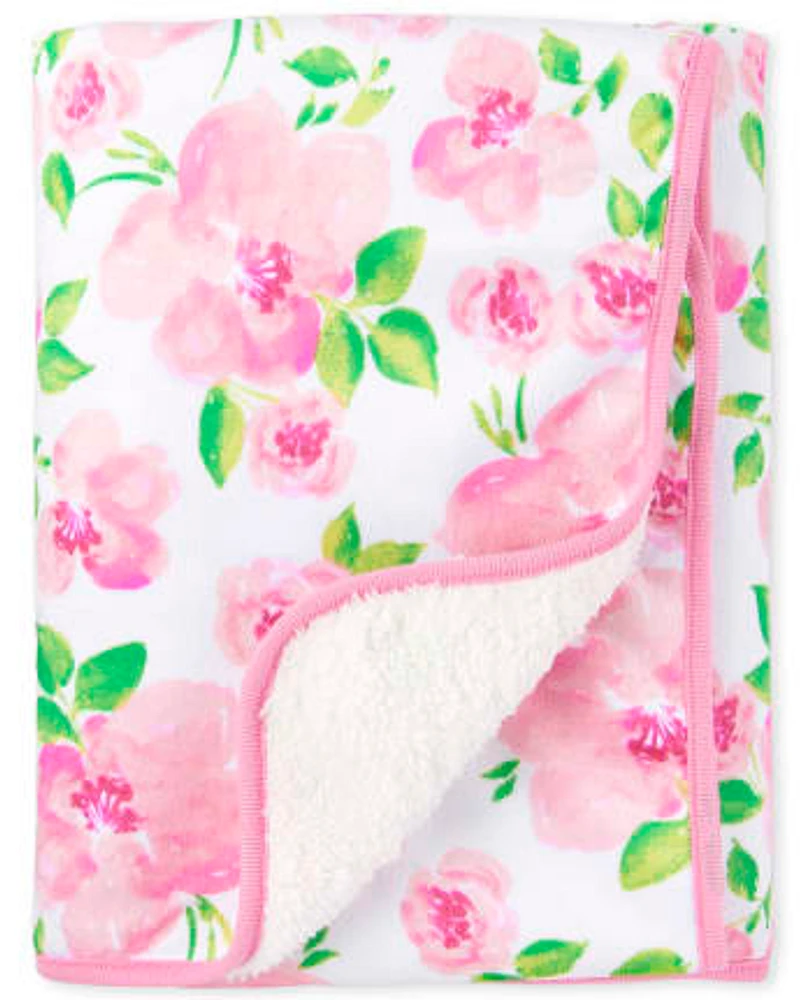 Couverture douillette rose pour bébé fille