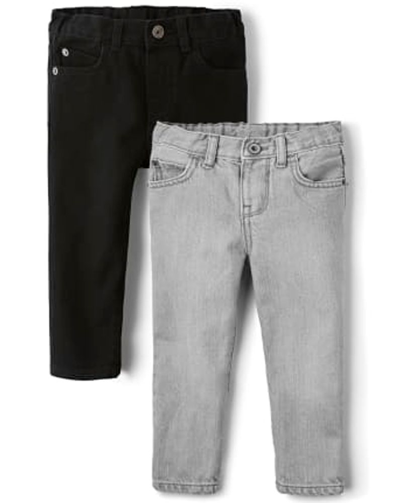 Baby And Toddler Boys Non-Stretch Skinny Jeans -Pack