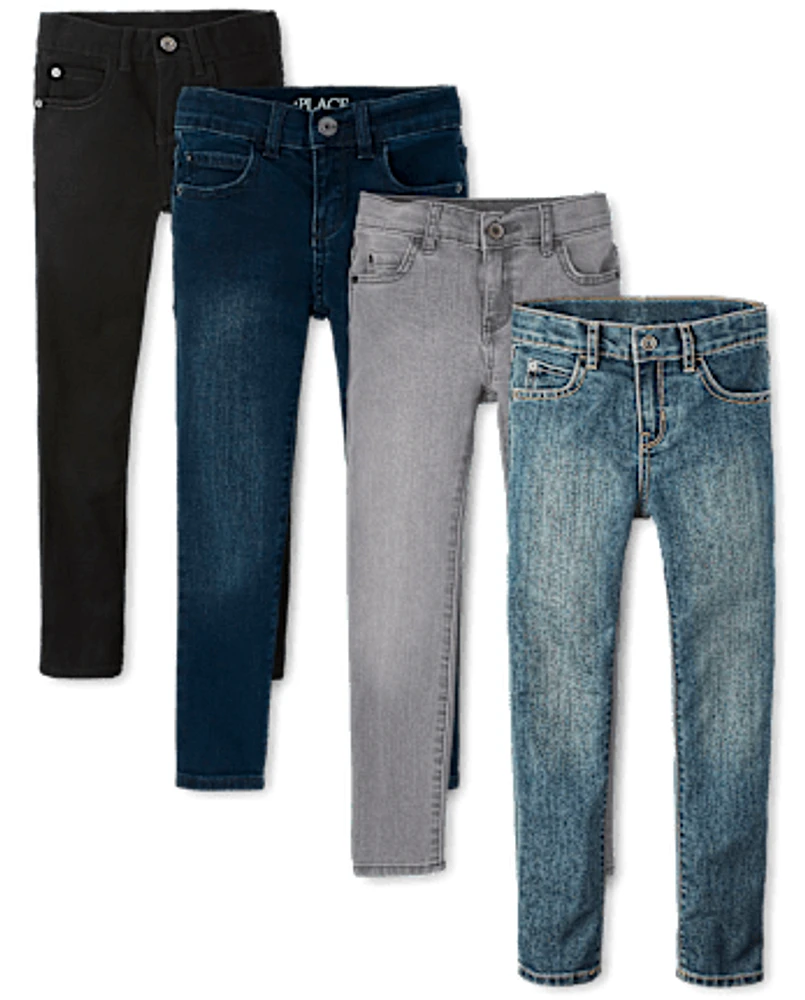 Boys Skinny Jeans 4-Pack