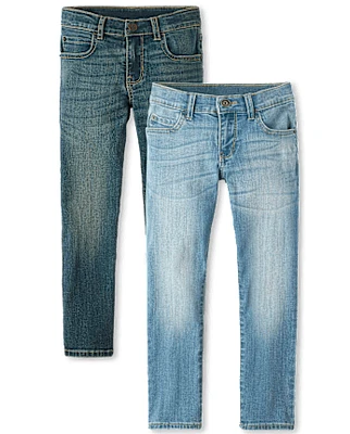 Lot de 2 jeans droits stretch basiques pour garçon