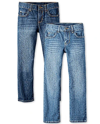 Lot de 2 jeans droits basiques pour garçon