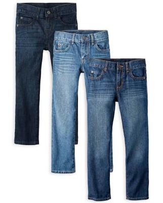 Boys Non-Stretch Straight Jeans 3-Pack