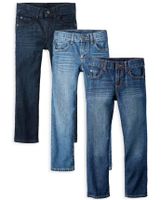 Boys Non-Stretch Straight Jeans 3-Pack