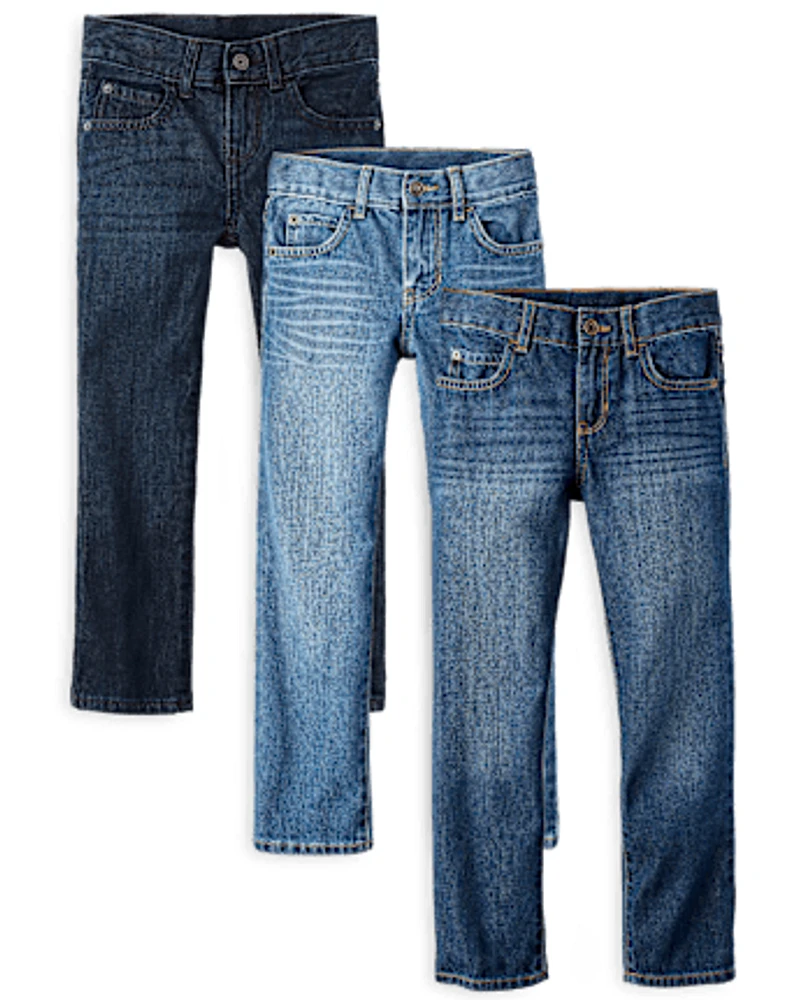 Lot de 3 jeans droits pour garçon