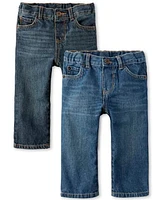 Lot de 2 jeans droits basiques pour bébé et tout-petit garçon