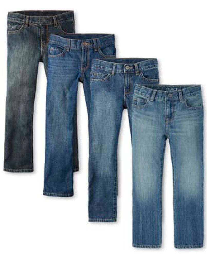 Boys Non-Stretch Bootcut Jeans -Pack