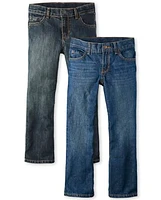 Lot de 2 jeans à jambe semi-évasée garçon