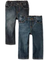 Baby And Toddler Boys Non-Stretch Straight Jeans -Pack