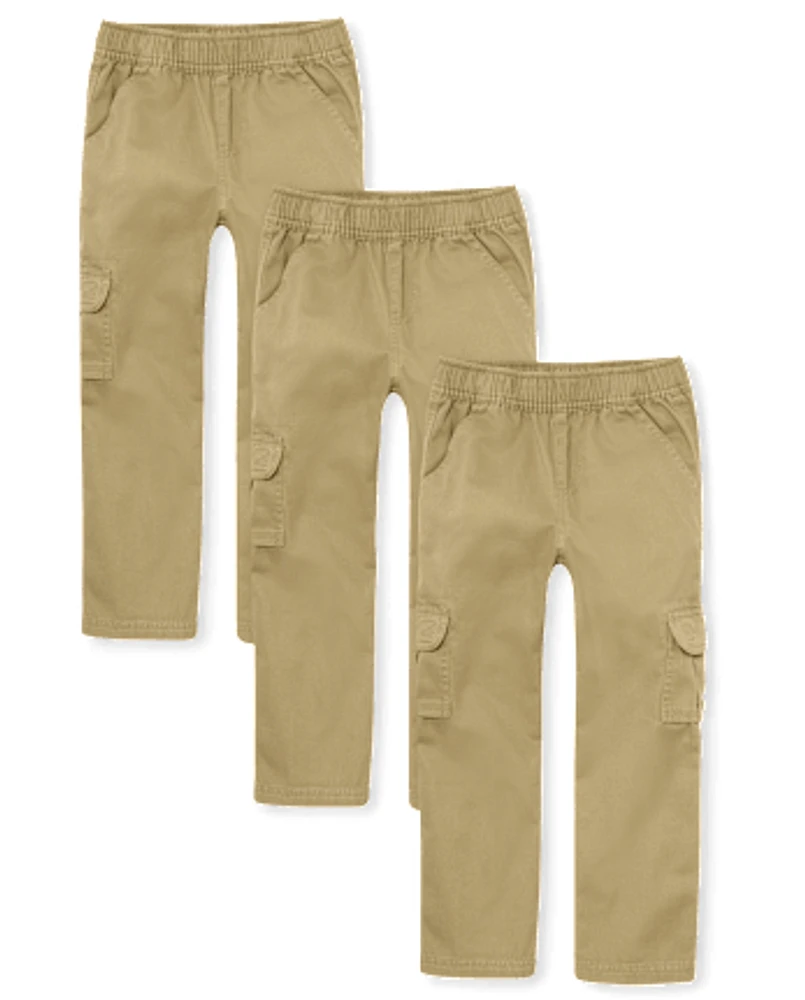 Boys Pull On Cargo Pants -Pack