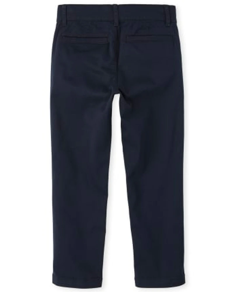 Boys Uniform Stretch Skinny Chino Pants -Pack