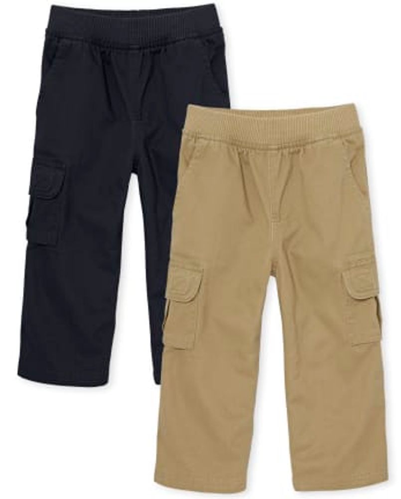 The Children's Place Baby And Toddler Boys Pull On Cargo Pants 2-Pack