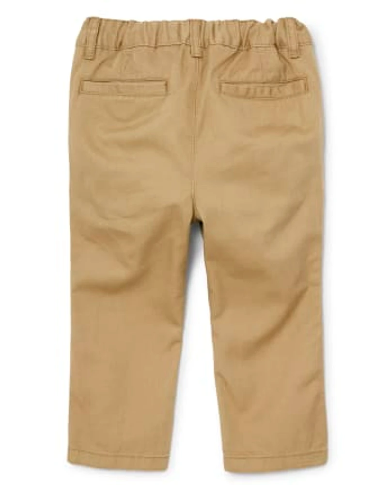 Lot de 2 pantalons chino droits et extensibles pour bébés tout-petits garçons