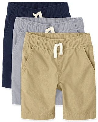 Boys Pull On Jogger Shorts 3-Pack