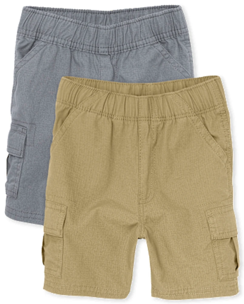 Lot de 2 shorts cargo à enfiler pour bébés et tout-petits garçons