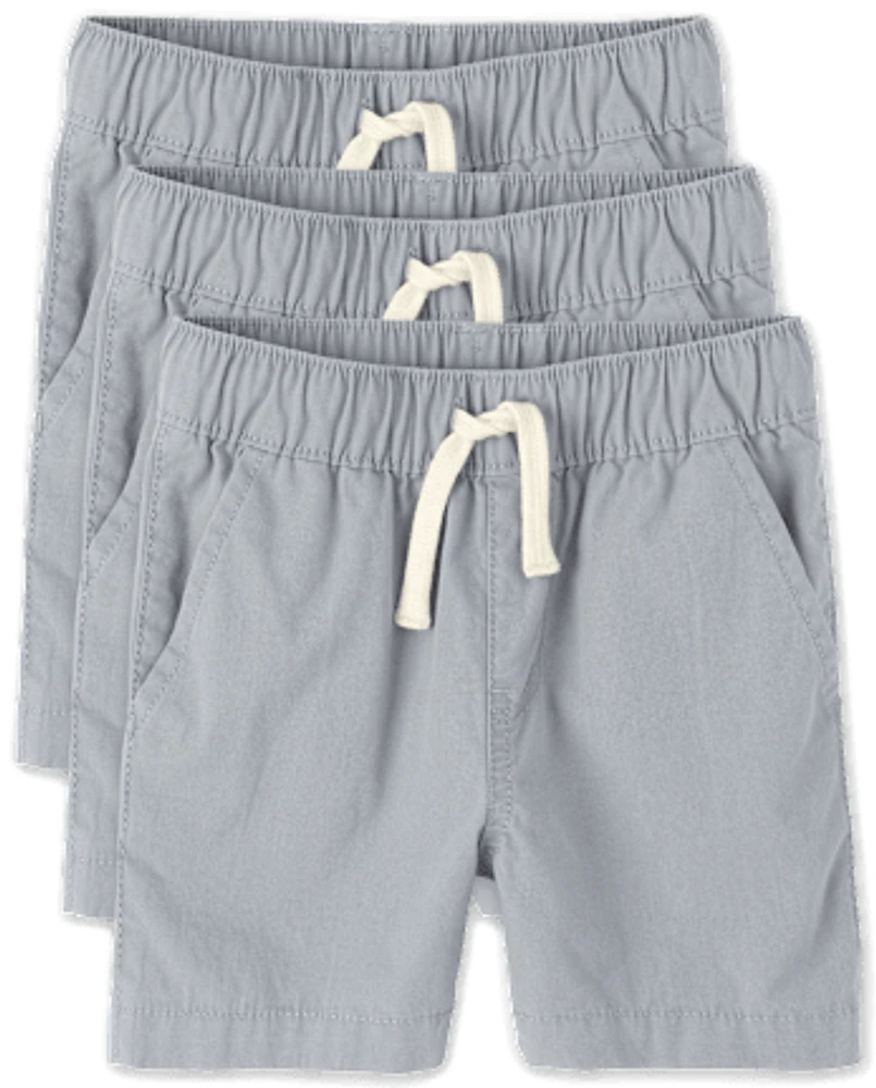 Baby And Toddler Boys Pull On Jogger Shorts 3-Pack