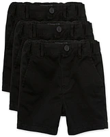 Lot de shorts chino uniformes pour bébés et tout-petits garçons